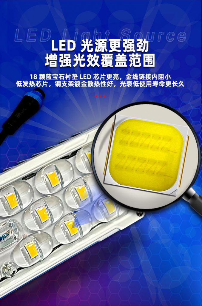 LED玻璃透镜模组光源投光灯50W模组高杆灯庭院灯隧道灯LED路灯模组EMC工程5