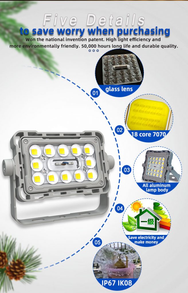 LED optical glass lens module light source floodlight high pole light tunnel light marine light  3