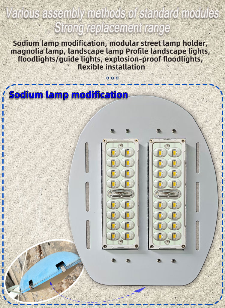 LED glass lens module light source floodlight 50W module high pole light garden light tunnel light LED street light module EMC engineering
7