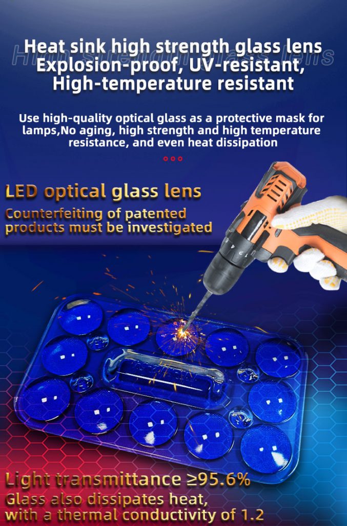 GLT02 LED optical glass lens module light source floodlight high pole light tunnel light 4