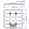 LED landscape light garden light module glass lens (106*106mm) size