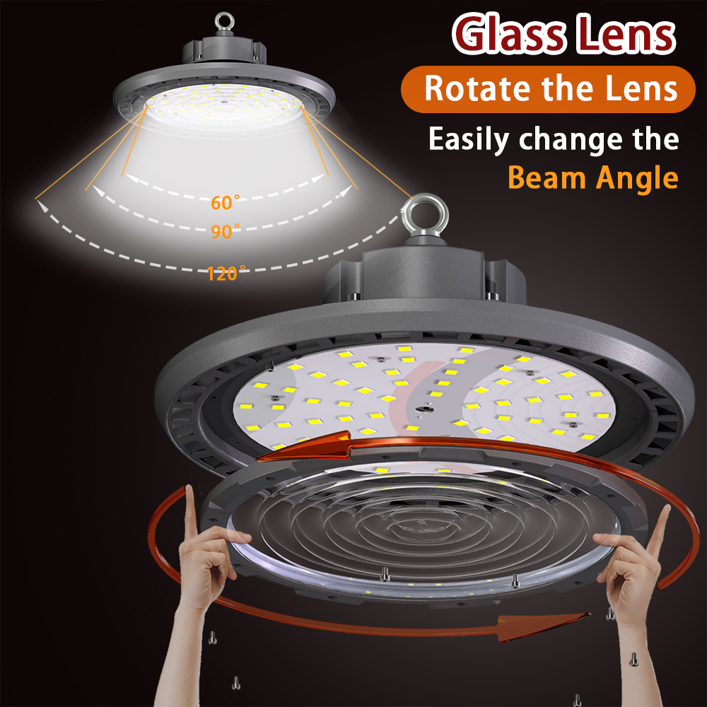 UFO LED High Bay Rotate the Lens Easily change the Beam Angle